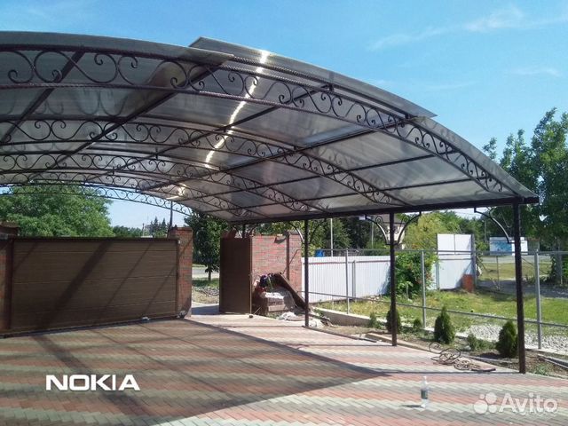Навес из поликарбоната, профнастила, профлиста