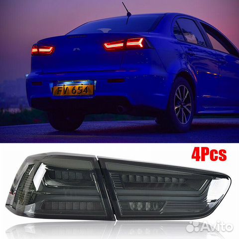 Тюнинг фонари Mitsubishi Lancer X 07, дизайн Audi Тюнинг фонари Mitsubishi Lancer X 07, дизайн Audi
