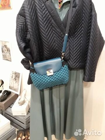 Женские сумки вязаные, кожаная фурнитура