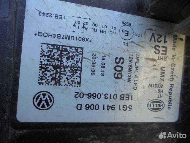 Фара правая Volkswagen Golf 7 (2013-нв) Фара правая Volkswagen Golf 7 (2013-нв)