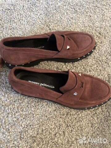 Лоферы замшевые