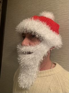 Маска деда мороза ручной работы