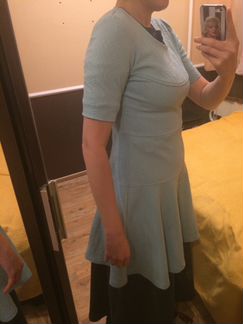 Платье нежно голубое