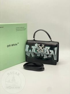 Женская кожаная сумка от Off-White с принтом