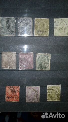 Набор марок 10 шт брит индия