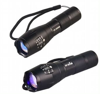 Мощный UF ультрафиолетовый фонарь 395 и 365 nm