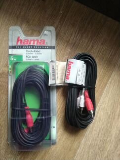 Кабель 5м (тюльпаны) 2RCA-M - 2RCA-M