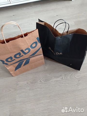 Пакеты Massimo Dutti, Reebok, Zara, WomenSecret