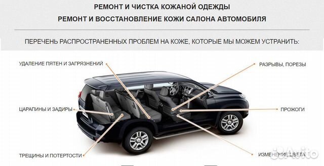 Реставрация кожаного салона автомобиля