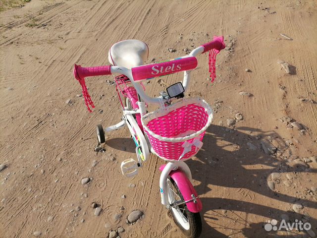 Велосипед детский для девочки розовый на 2-3-4 год