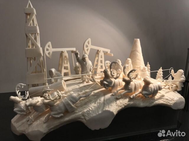 Сувенир Буровая. Кость. Рог лося