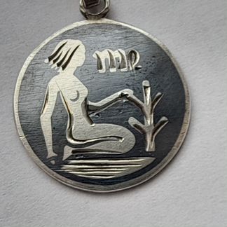 Подвеска кулон знак зодиака Дева Серебро 875 проба