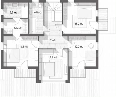 Коттедж 165 м² на участке 12,8 сот.