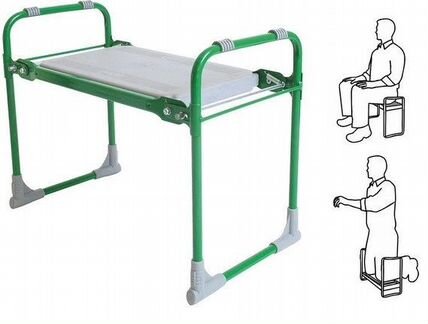 Скамейка садовая с мягким сиденьем складная Ника