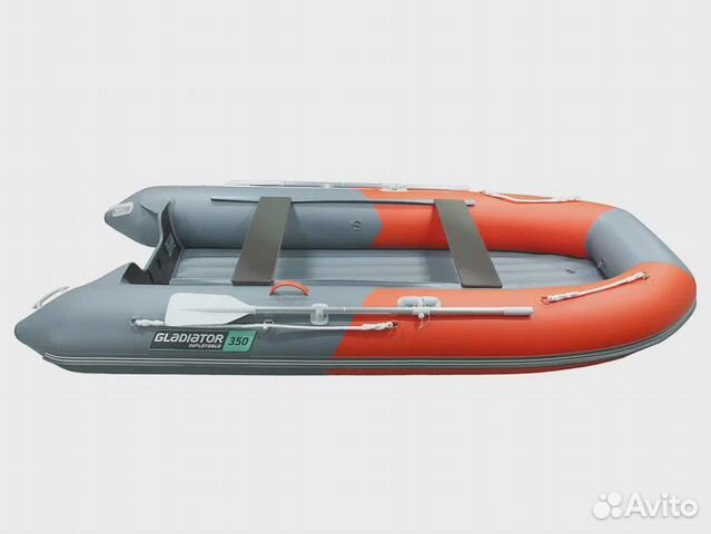 Лодка пвх Нднд Gladiator E350S оранжево серый