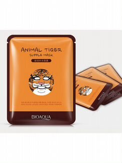 Тканевая маска для лица с изображением тигра