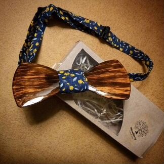 Галстук-бабочка из дерева