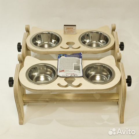 Кормушка для особенных кошек и собак двойная