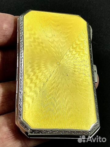 Портсигар антикварный 1925 год серебро