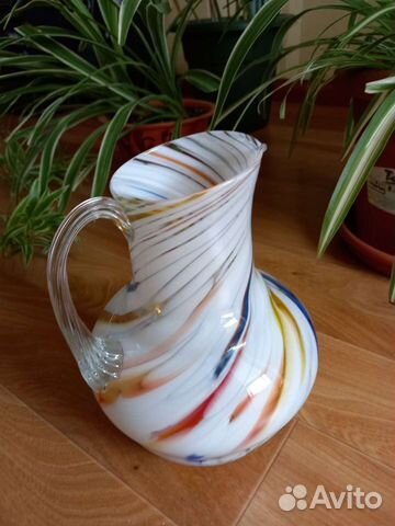 СССР Кувшин Цветное стекло Гусь-Хрустальный