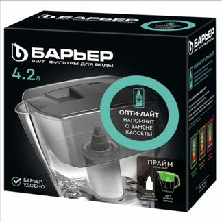 4 л Фильтр для очистки воды Барьер Прайм Опти-Лайт