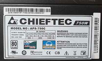 Chieftec 750w aps 750c схема