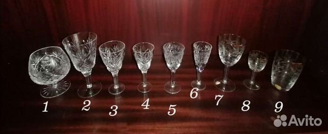 Хрусталь стекло рюмки фужеры СССР