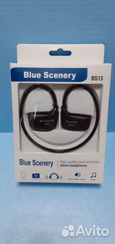 Спортивная стерео блютуз гарнитура +микрофон