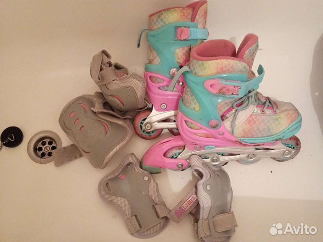 Детские ролики и защита 30-33 размер