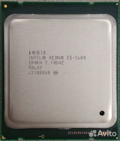 Процессоры Xeon E5-2680 и E5-2630v2, стояли в паре