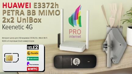 Keenetic 4G huawei E3372h petra BB mimo UniBox