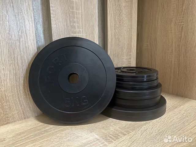 Диск, блин обрезиненный 5 кг