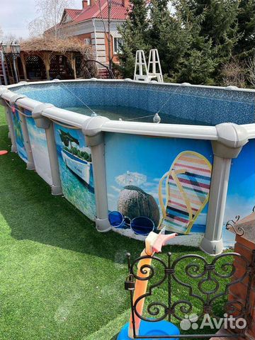 Каркасный бассейн прямоугольный бу