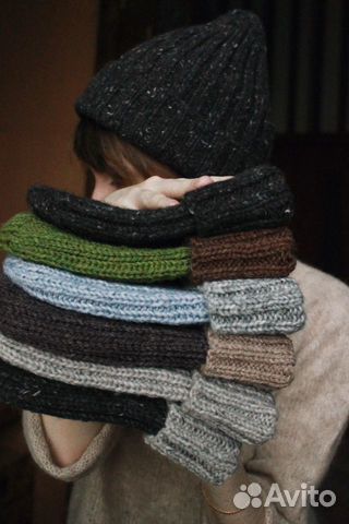 Шапка шерстяная. Ручная работа