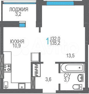1-к. квартира, 34 м², 3/8 эт.