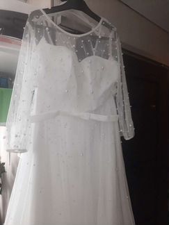 Белое вечернее платье 42-46