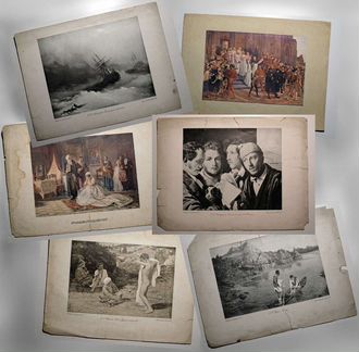 Старинные репродукции 6шт