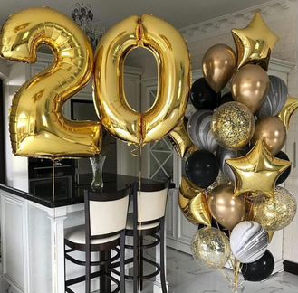 Гелиевые шары и композиции из воздушных шаров