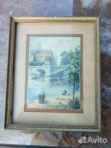 Картина акварель.Городской пейзаж