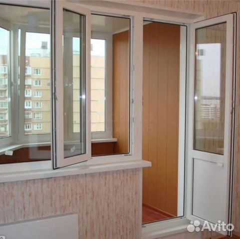 Балконный блок пвх с дверью и створкой на окне