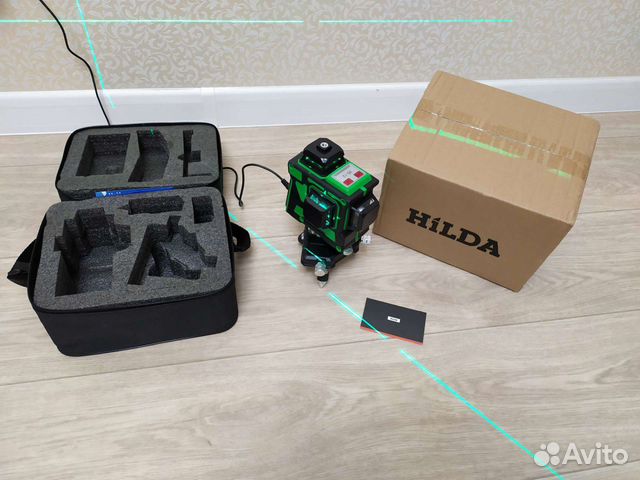 Новый (Лазерный уровень) Hilda 3D Зелёный