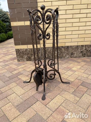 Кованый каминный набор