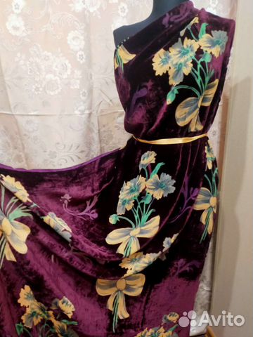 Ткань панбархат СССР винтаж 09