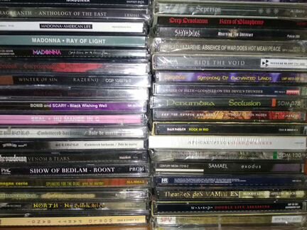 Фирменные CD Kiss, Madonna, Aerosmith