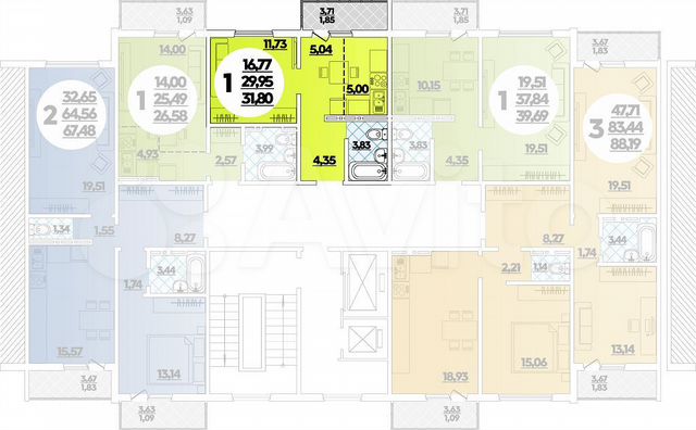 Квартира-студия, 31,8 м², 4/16 эт.