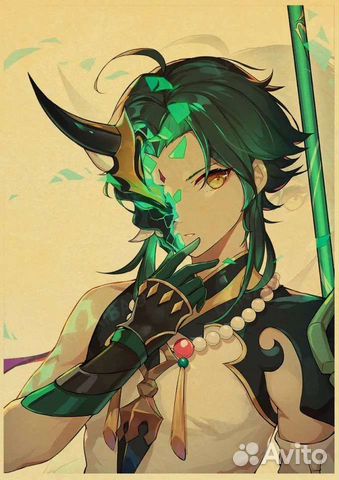 Плакат Genshin Impact новый/аниме