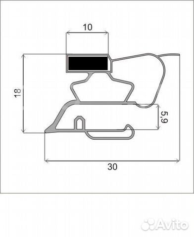 Резина для холодильников Минск 133*55 см