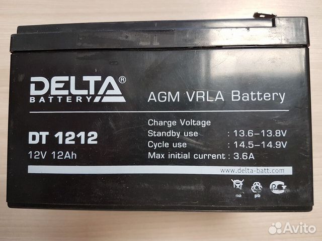 Аккумуляторная батарея delta Battery DT 1212