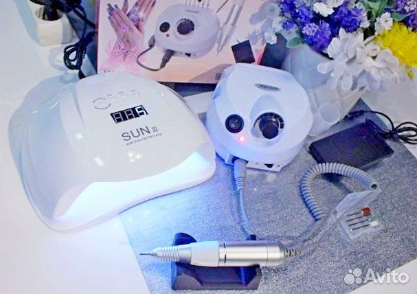 Набор для маникюра лампа SUN 54W+аппарат 80W 50тыс