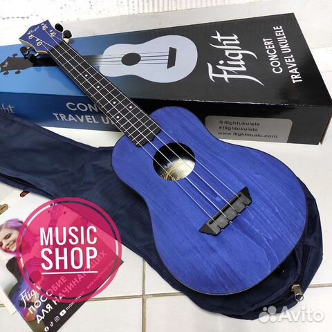 Укулеле flight флайт новая концертная с чехлом